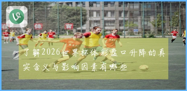了解2026世界杯体彩盘口升降的真实含义与影响因素有哪些